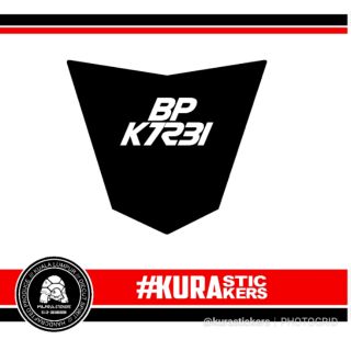 Stiker Motor. Stiker No plate dan papan plate. (Putih 