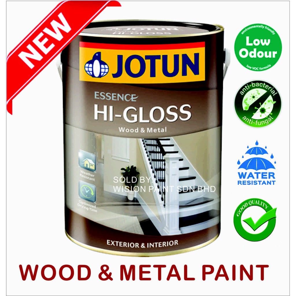 1L JOTUN HI GLOSS WOOD AND METAL PAINT PREMIUM GLOSS ESSENCE LOW ODOUR