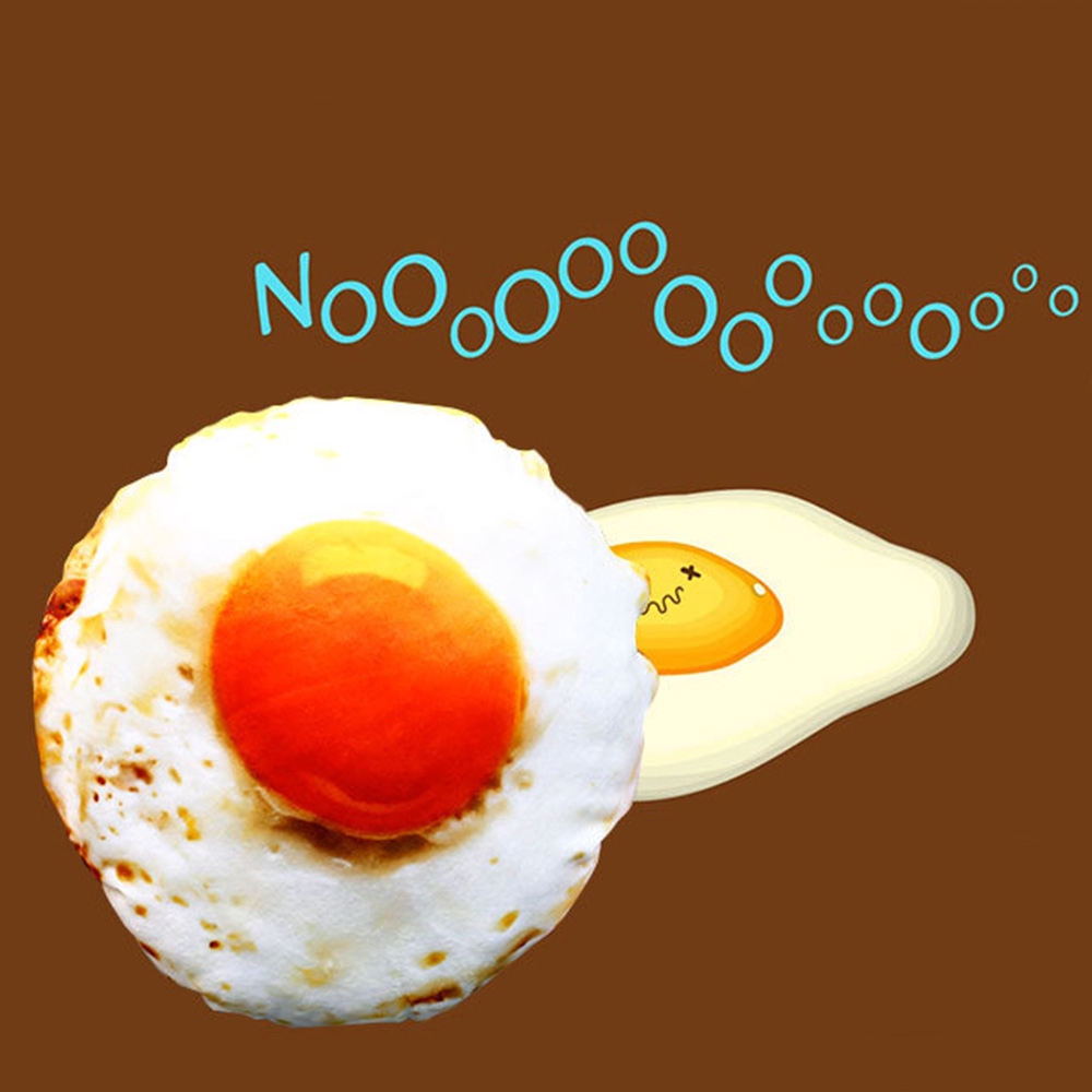Simulation Stuffed Cotton Fried Egg Shape Cushion Sleeping Plush