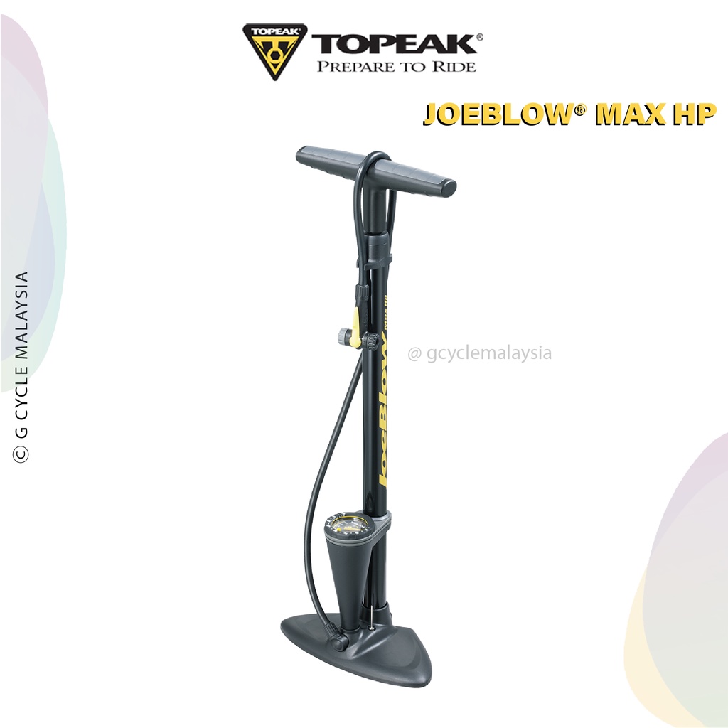 TOPEAK JOEBLOW MAX HP FLOOR PUMP BICYCLE TYRE PUMP (PAM ANGIN TAYAR BASIKAL) Shopee Malaysia