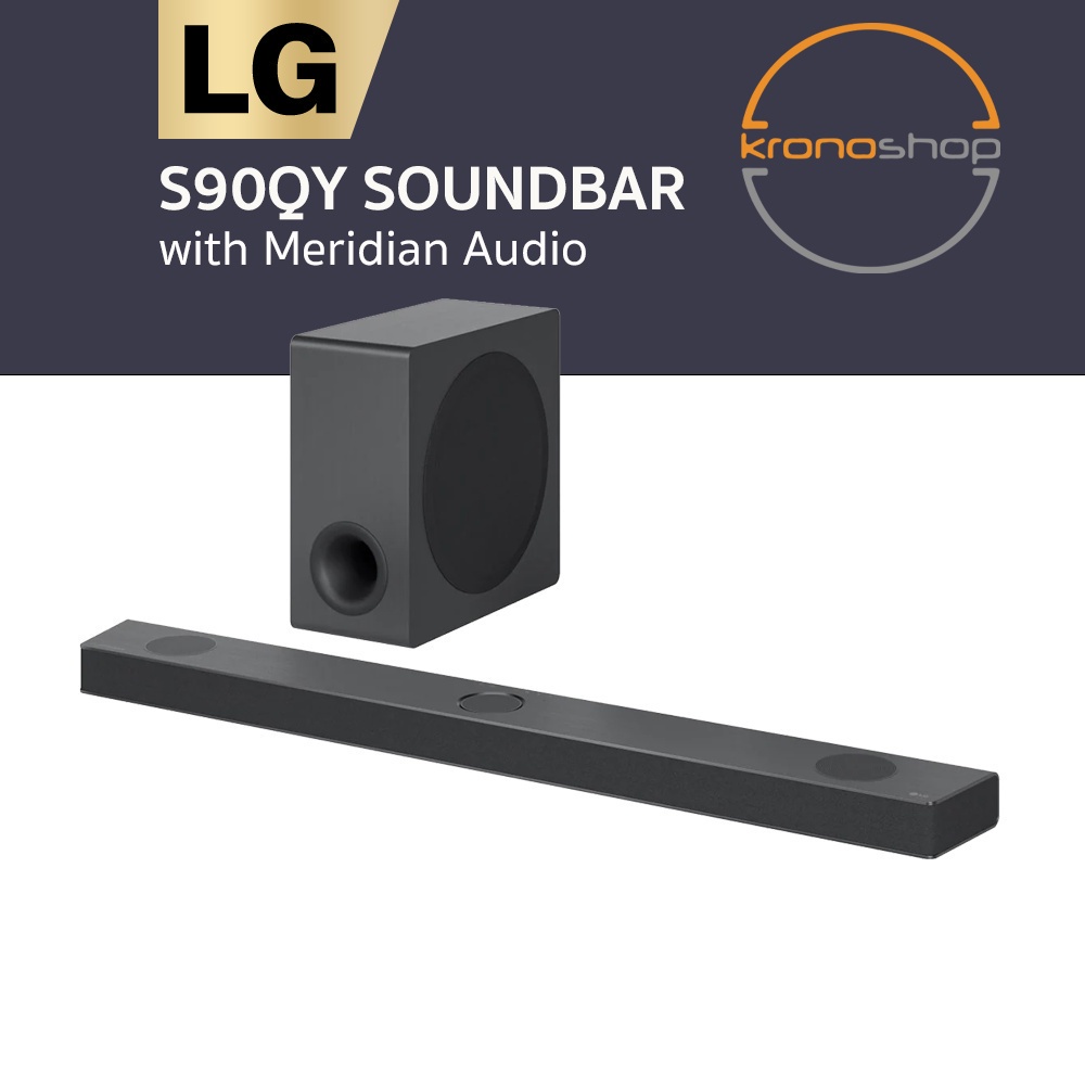 LG S90QY 570W 5.1.3ch Hi-Res Dolby Atmos Sound Bar with Meridian Technology & IMAX Enhanced S90QY SN9Y SQ90