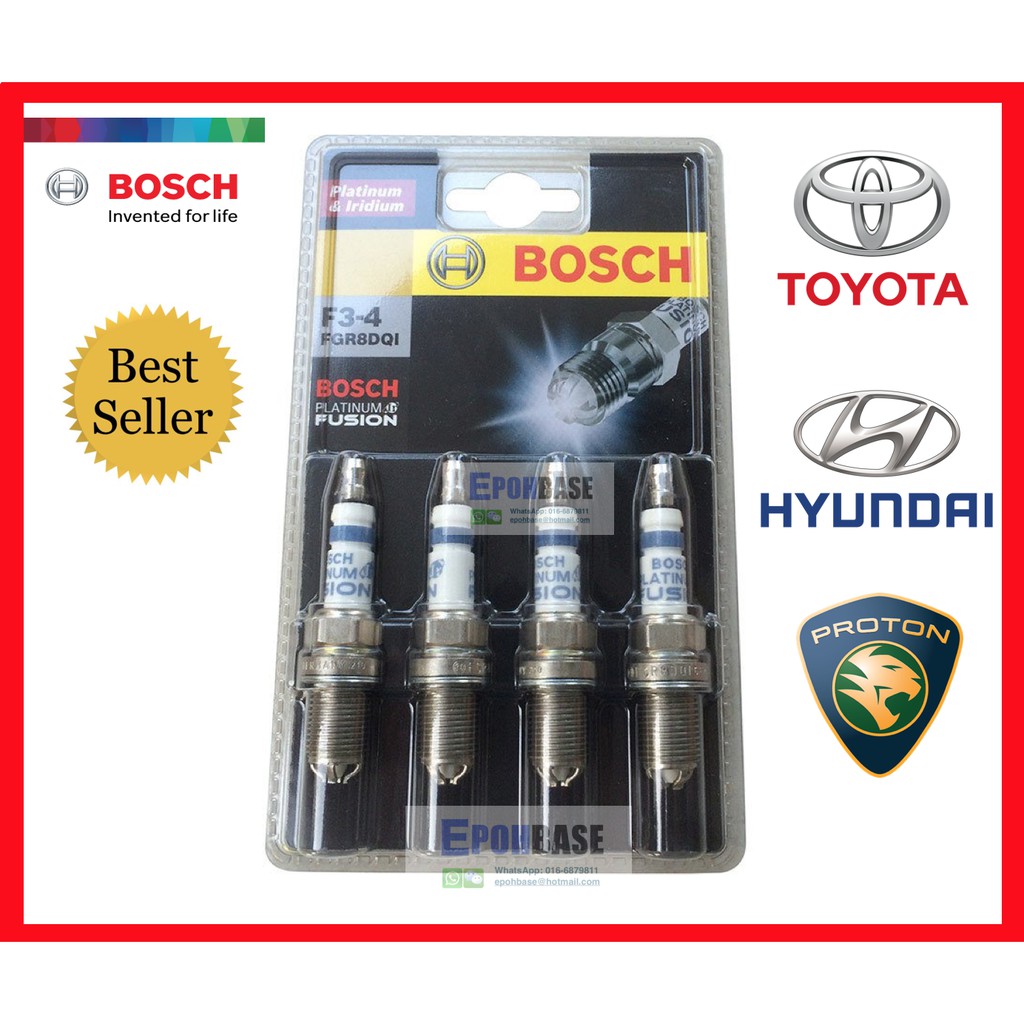 Fgr8dqi Bosch Platinum Ir Fusion Spark Plug For Proton Perodua