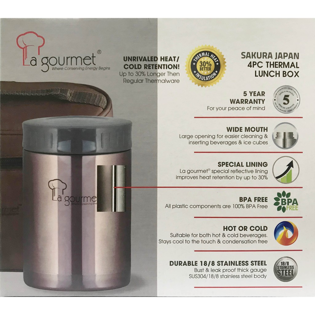 la gourmet sakura 1.4 l thermal food jar