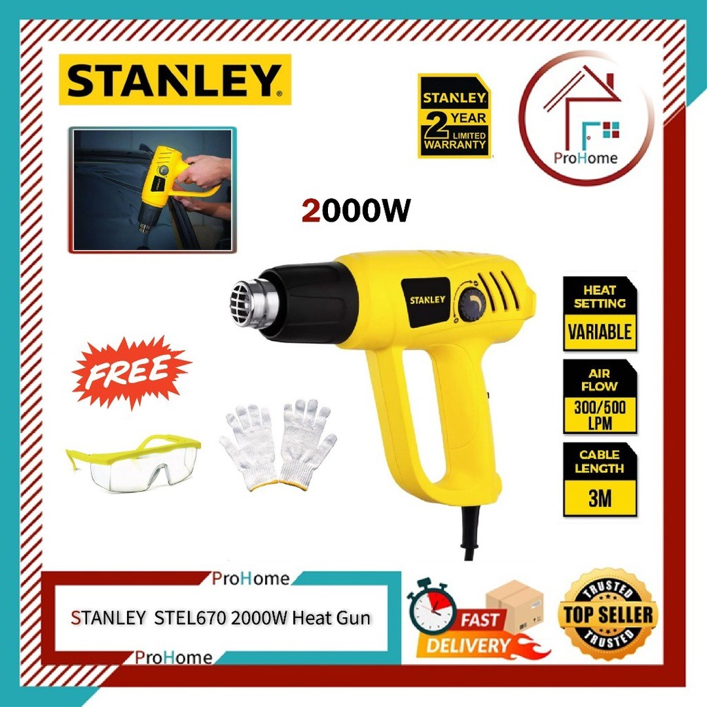 Free Gift Stanley Heat Gun Stanley Stel Heat Gun Hot Air Gun Blower W Shopee Malaysia