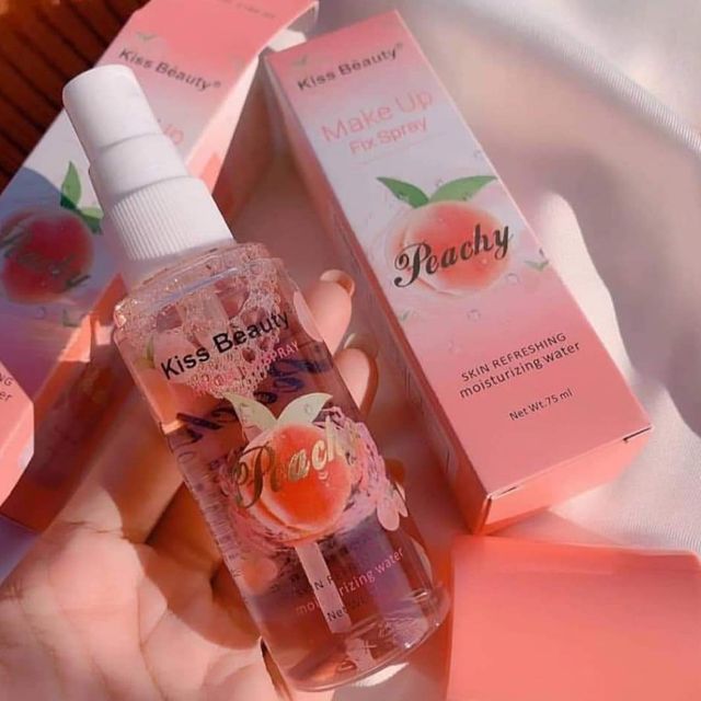 Classyhub369 Kiss Beauty Skin Refreshing PEACH Face Mist Moisturising Water Makeup Fix