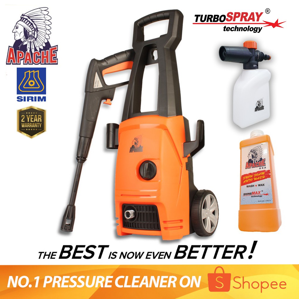 Apache Turbospray Hm4411 Pro Water Jet High Pressure Cleaner Water Jet Sprayer Mesin Cuci Kereta Car Washer Shopee Malaysia