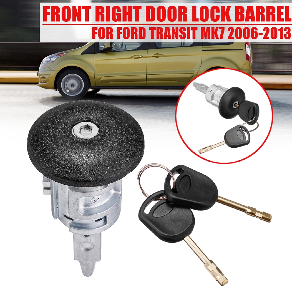 Front Metal Door Lock Barrel 2 Keys Right Fits For Ford Transit