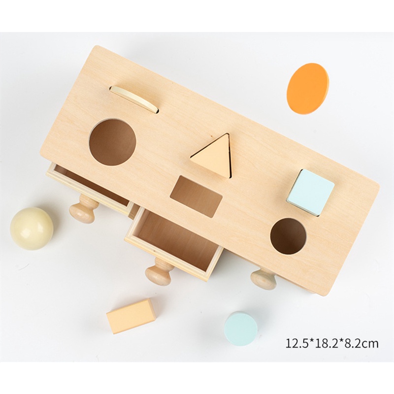 Durable Versatile Treeyear Montessori Toys Macaroon Color Coin Box,Ball Box,Object Permanence Box Infant Toddlers 8-2... - Image 2