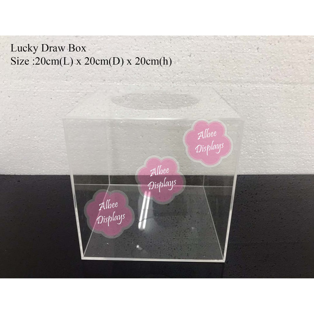 Lucky Draw Box 20cm (Transparent) Shopee Malaysia
