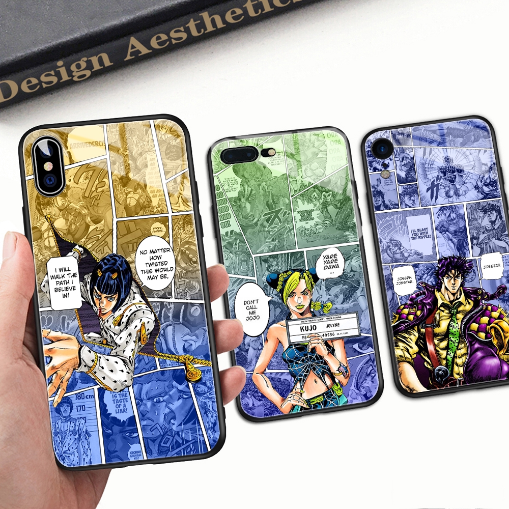 Iphone 11 Pro Jojo S Bizarre Adventure Tempered Glass Hard Case For Iphone 6 6s 7 8 Plus X Xr Xs Max 11 Pro Max Phone Case