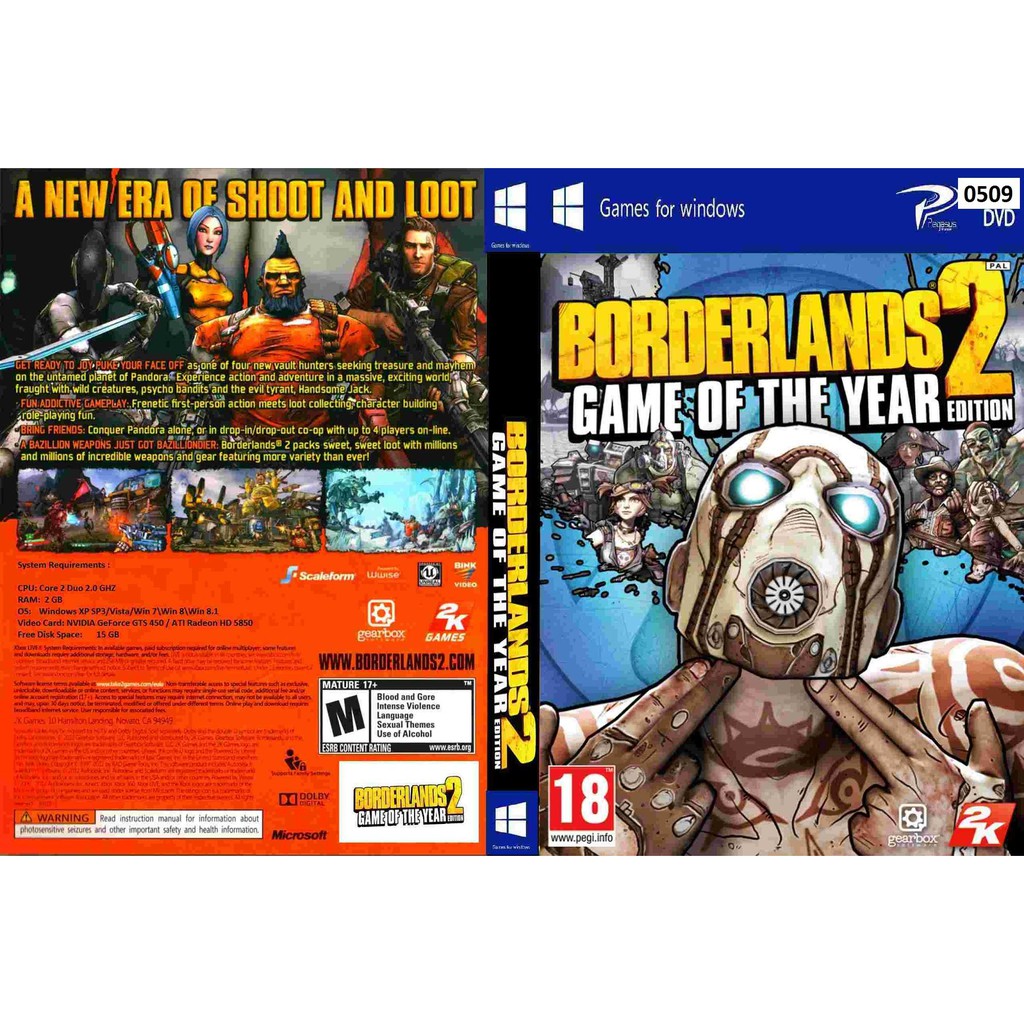 Pc Borderlands 2 Goty Edition Remastered Shopee Malaysia