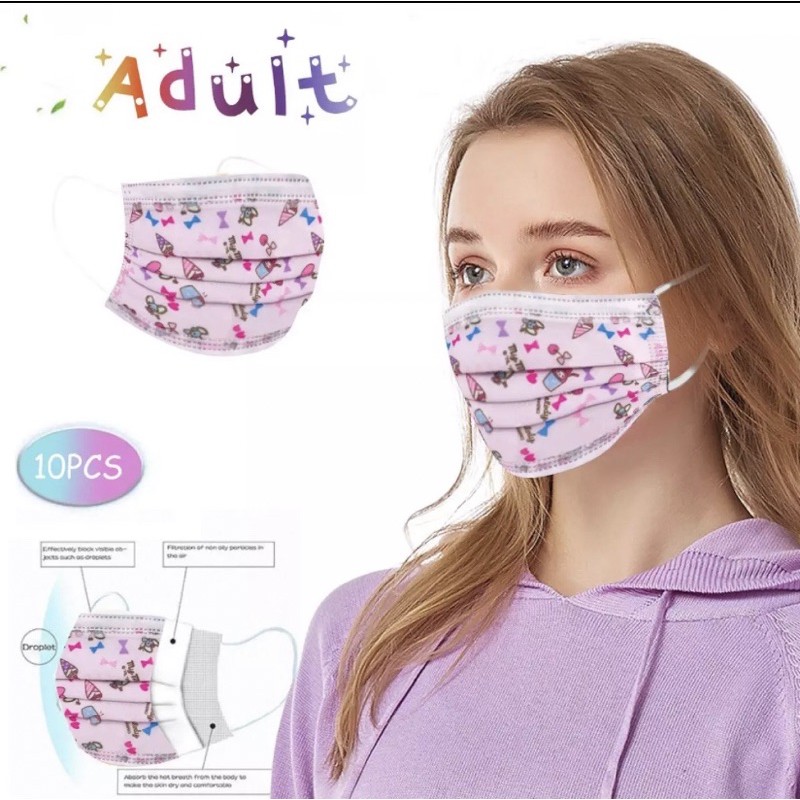 Disposable Adult Mask Pattern ( 10pcs ) Shopee Malaysia