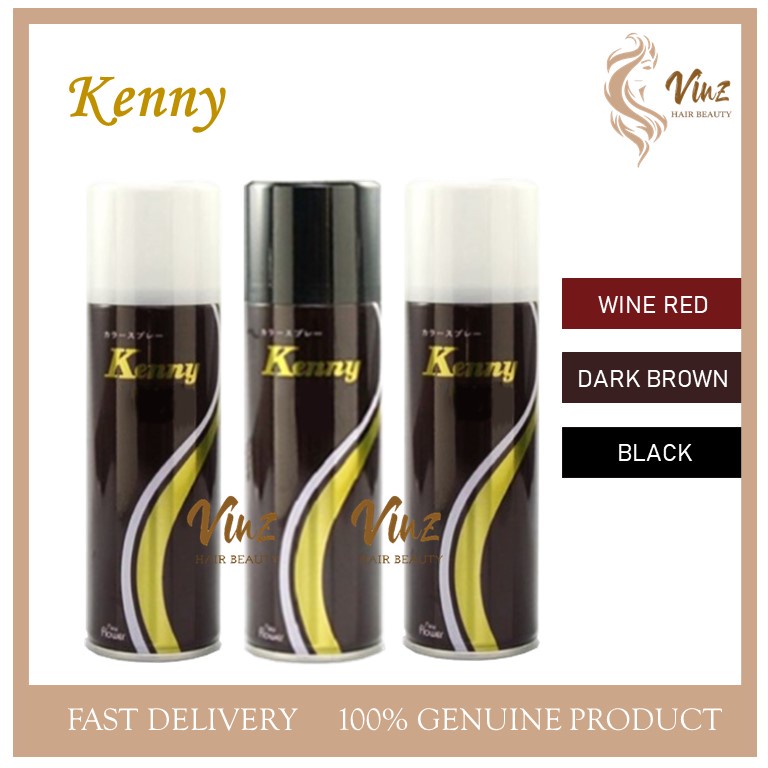 Kenny Temporary Hair Color Spray 125g (Dark Brown / Wine Red / Black