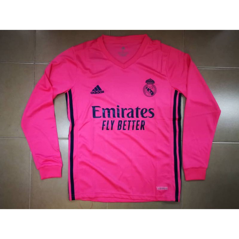 Real Madrid Away Long Sleeve Jersey 2020 21 Shopee Malaysia