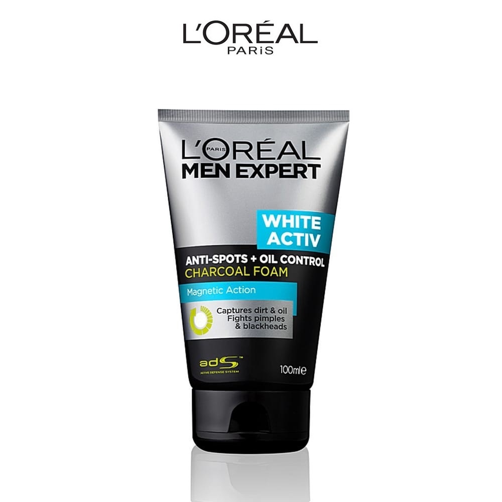 L'Oreal Men White.A Oil Control Brightening Charcoal Face Wash 100ml