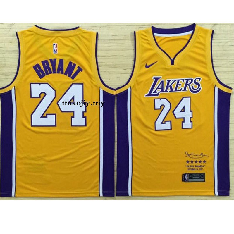 kobe bryant yellow jersey