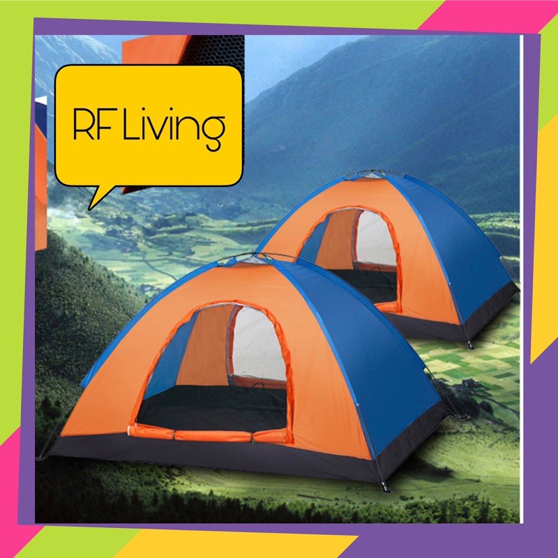 RF Living 2 / 4 / 6 Persons Camping Tent Foldable Waterproof Open Outdoor Camping Tent single / Double layer