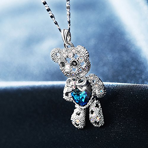 Swarovski Crystal Necklace 925 Silver Bear Fashion Diy Handmake Mickey Mouse Heart Flower Star Snow Baroque Sho Malaysia