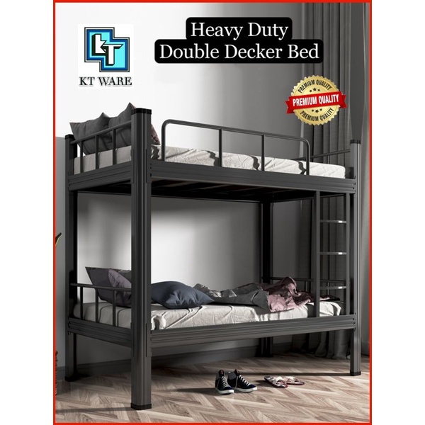KT WARE High Quality Heavy Duty Thick Double Decker Bed Besi Katil TIDUR 2 TINGKAT HOSTEL BED KATIL ASRAMA