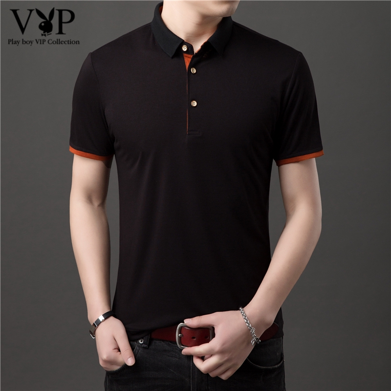 100 Cotton Men Polo Shirts Shortsleeved Business Casual Tshirt Summer Cool Polo Shopee Malaysia