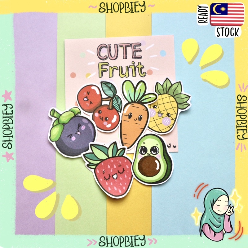 Stickers CUTE FRUITS journaling and planners stationary students ...