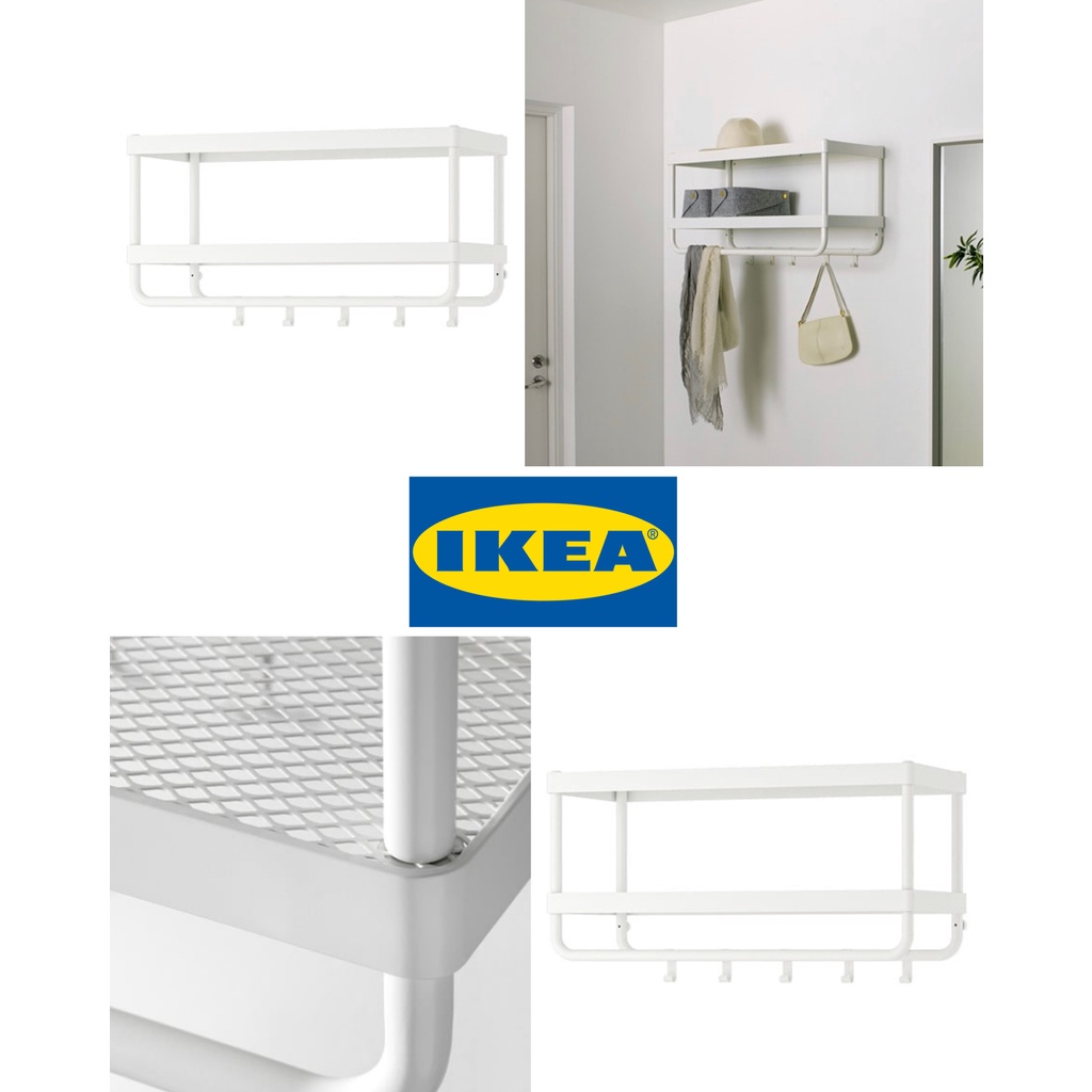 [READY STOCK] IKEA MACKAPAR HAT & COAT RACK STEEL WHITE 78CM RAK BESI
