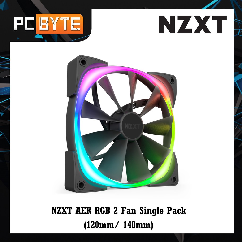 NZXT AER RGB 2 Fan Single Pack (120mm/ 140mm) | Shopee Malaysia