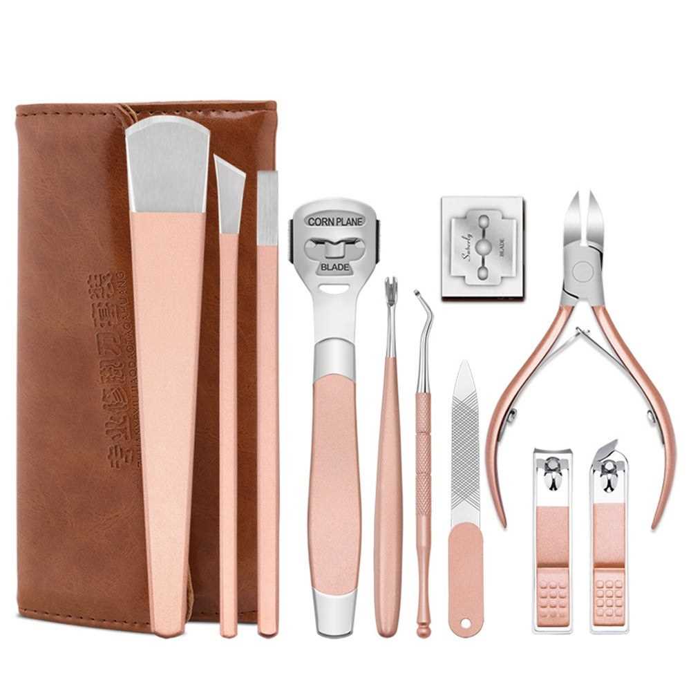 11pcs/set Stainless Steel Nail Clippers Nail Trimming Tool Set Nail