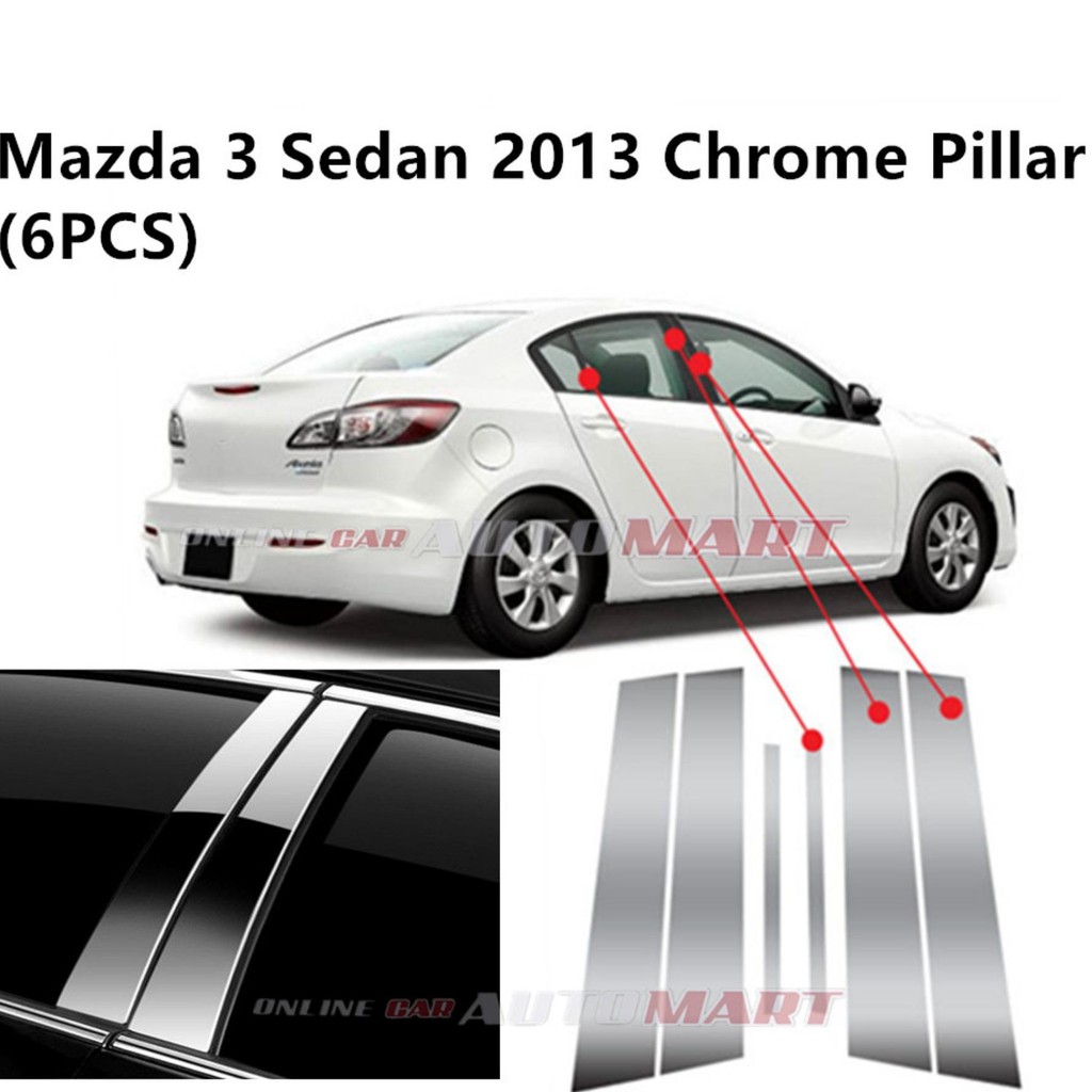 mazda 3 chrome window trim