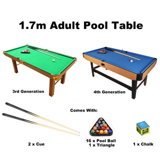 Upgraded 1 7m 170cm Adult Snooker Billiard Pool Table Balls Cues 2137 1 Shopee Malaysia