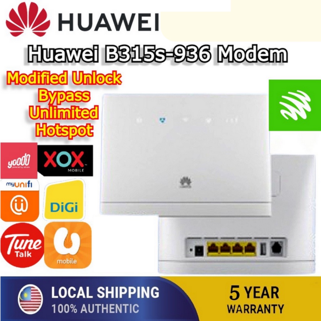 [100 BYPASS] HUAWEI B315 B315S607 MODIFIED CPE ROUTER 4G LTE MODEM