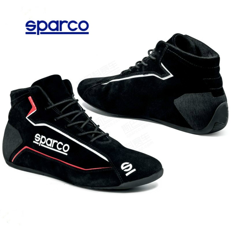 Full leather Sparco racing shoes male FIA certified car driving fire