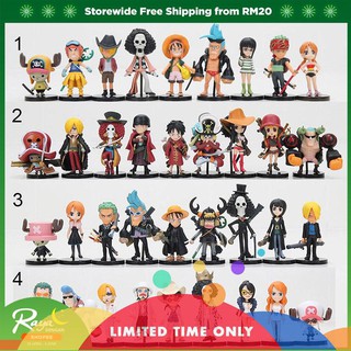 9pcs Set One Piece Luffy Nami Chopper Zoro Sanji Brook Shiki Action Figure Toy Shopee Malaysia - roblox zoro shirt off 71 free shipping