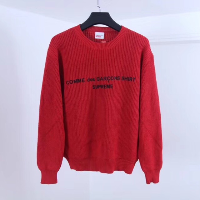 cdg x supreme sweater