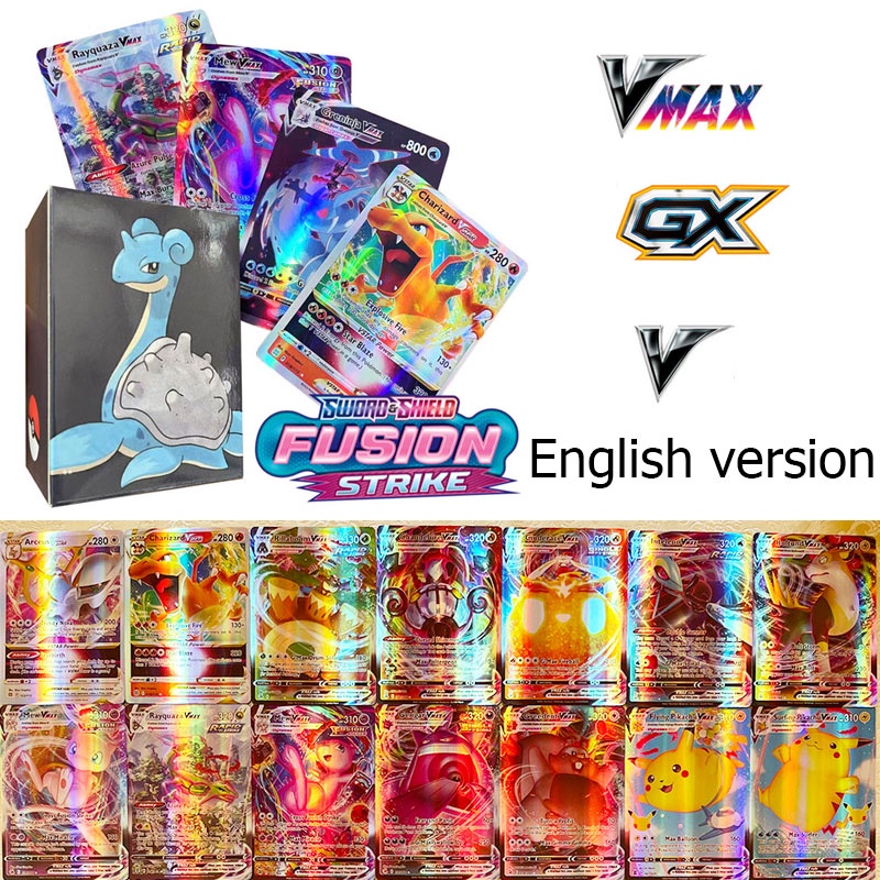 Multi Durable Mandemu Pokemon Trading Card Game New Cards VMAX TEAM GX Trainer Energy Vstar Oranguru Playing Toys Kid