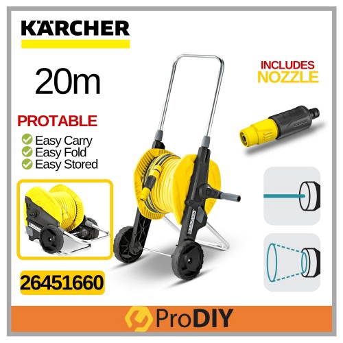 KARCHER HT3.420 Portable Fold Hose Reel Trolley Wheel Kit 1/2" 20M 26451660 HT3