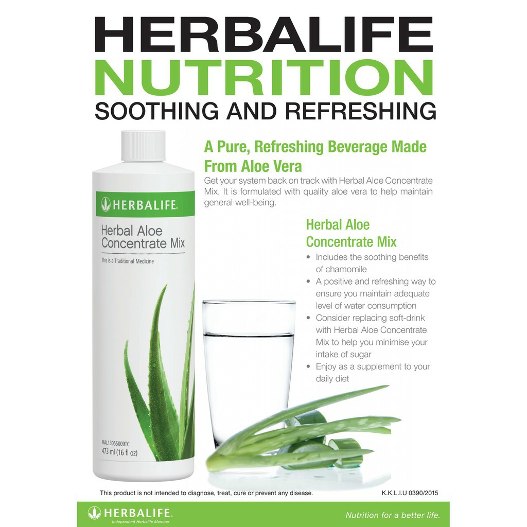 Herbalife Aloe Concentrate Tea Mix 100g Original Malaysia