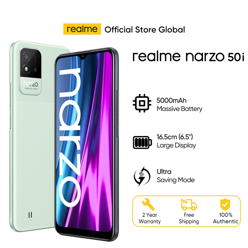 realme narzo 50i (4GB+64GB/2GB+32GB) Smartphone Global Version | Free Shipping | 1 Year Malaysia Warranty #1