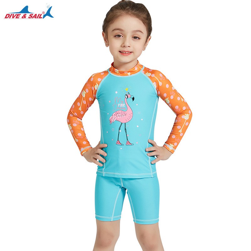 girl bathing suit rash guard