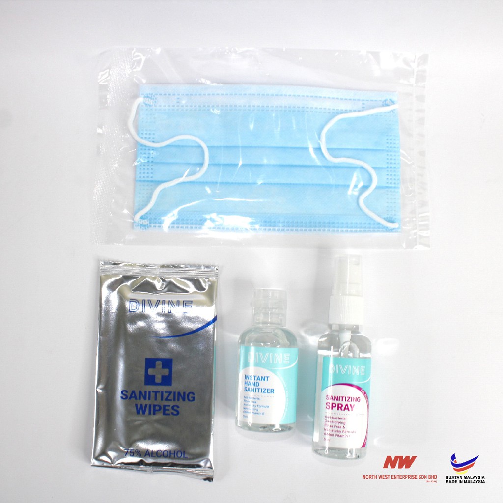 Ready stock Safety Kit in Pouch- 4in1/Travel  Kit