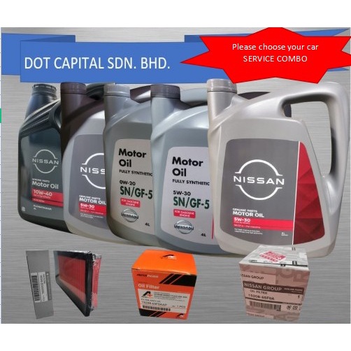 ***SERVICE COMBO NISSAN ORI ENGINE OIL+TAN CHONG OIL FILTER+TAN CHONG