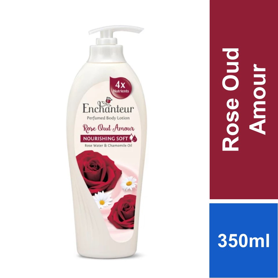 Enchanteur Rose Oud Amour Nourishing Soft Perfumed Body Lotion (350ML
