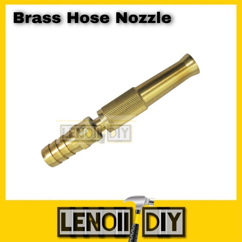 High Quality Nozzle Pipe Getah Garden Golden Brass Hose Nozzle Adjustable Spray Washing Car Tool