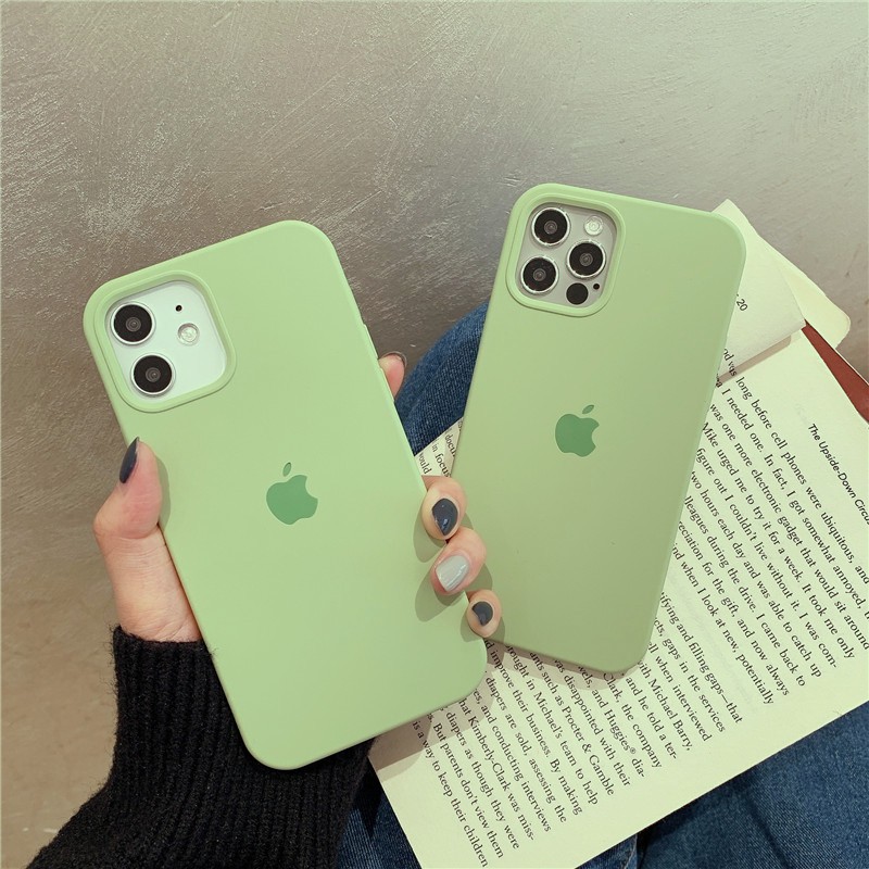 Matcha Green Iphone 12 12 Pro Max 12mini 11 Pro Max X Xs Max Xr 7 8 Plus 7 8 11 Pao Max X Xs Max Xr 7 8 Plus 6s 6 Full Coverage Liquid Silicone Phone Case Shopee Malaysia