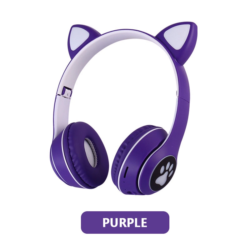 FREE GIFT New Bluetooth Headphones with cat ears Headset cat Headphone blueooth With Microph