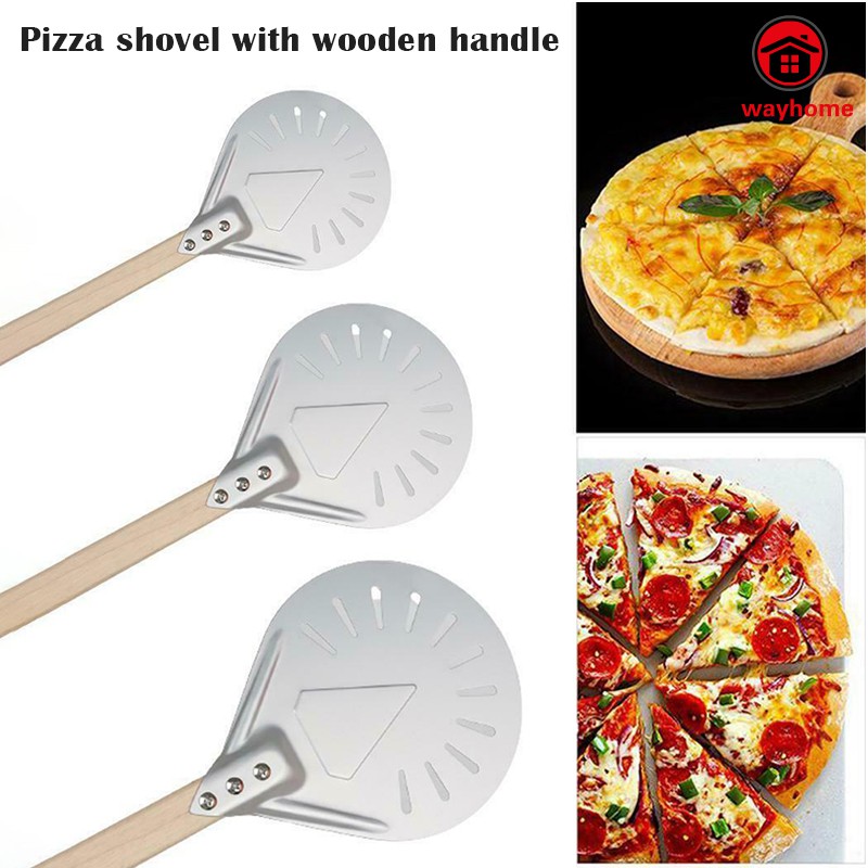 WH【 ready stock】 Perforated Pizza Peel 7/8/9" Pizza Turning Peel for Homemade Pizza Bread Bakers