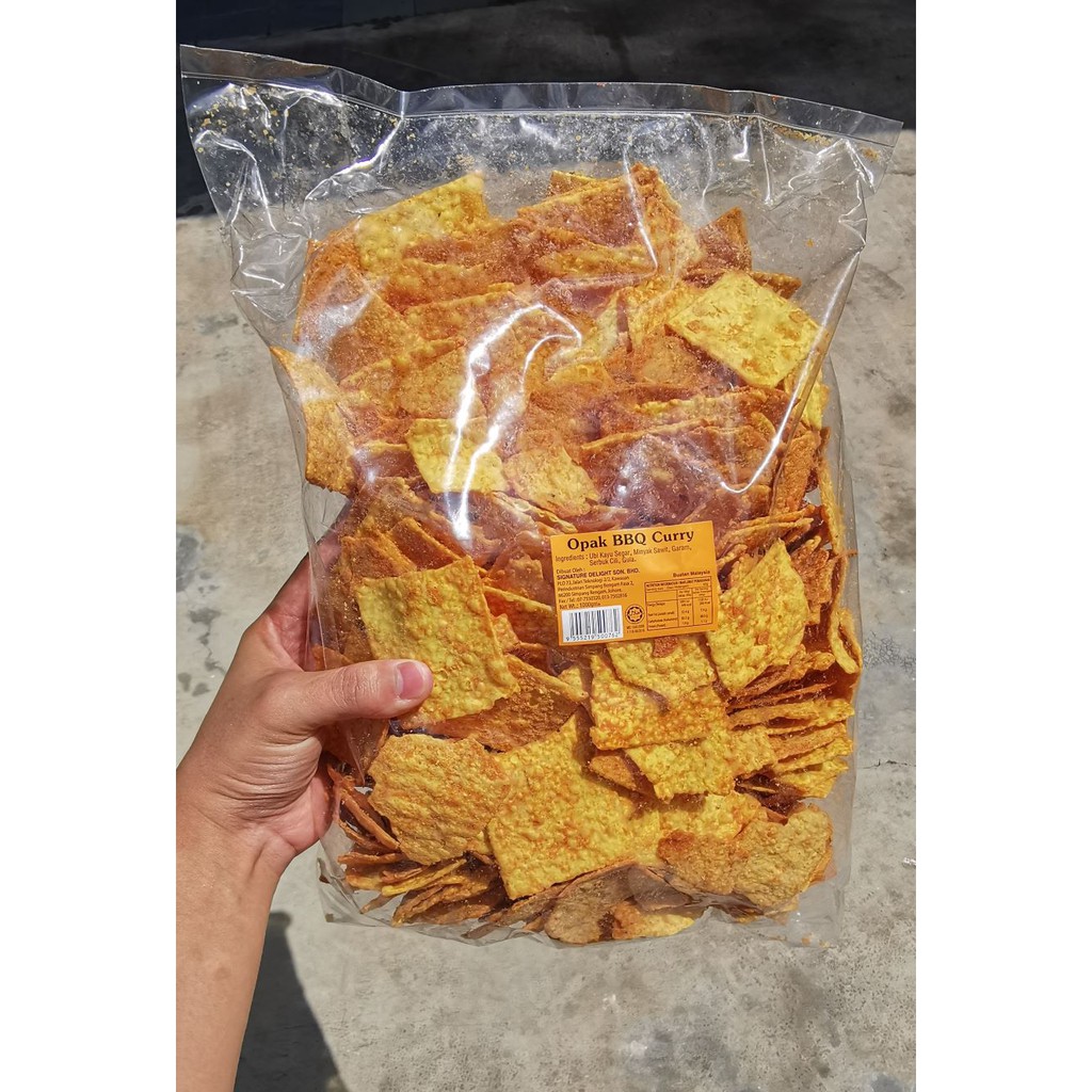 Kerepek Opak Ubi Kari Besar 1kg / Tapioca Chips Biscuit Curry (Big) 1kg -SIGNATURE DELIGHT