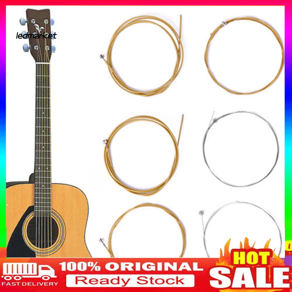 Bronze Steel Strings For Acoustic Guitar - Ledm 6pcs 1set Bronze Steel Strings Warm Balanced Tone For Acoustic Guitar 150xl Shopee Malaysia