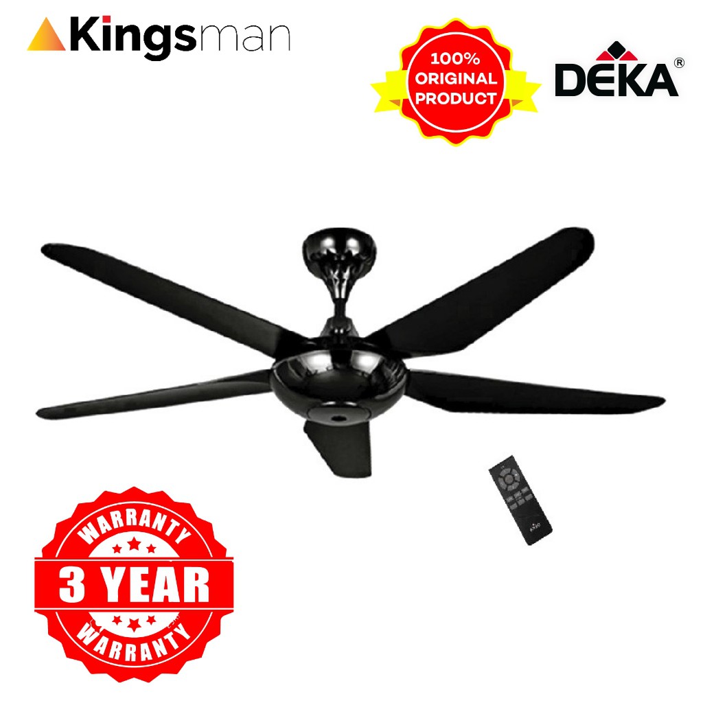 DEKA F5P Remote Control 56" Ceiling Fan (Black) Shopee Malaysia