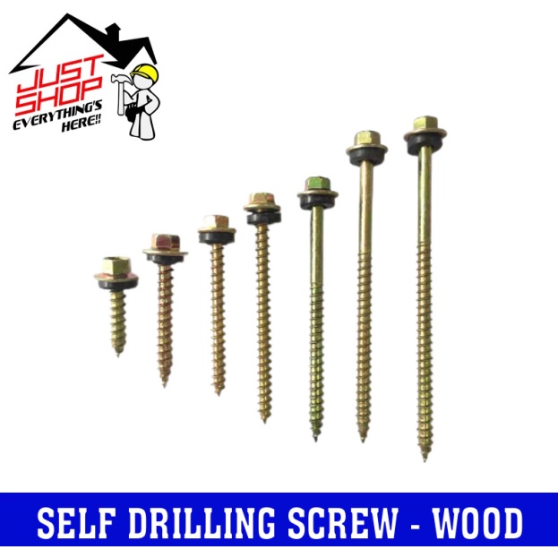 B High Quality Self Drilling Screw C W Washer For Wood Roofing Awning Td Hw Box Skru